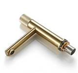 Mitigeur de lavabo or brossé