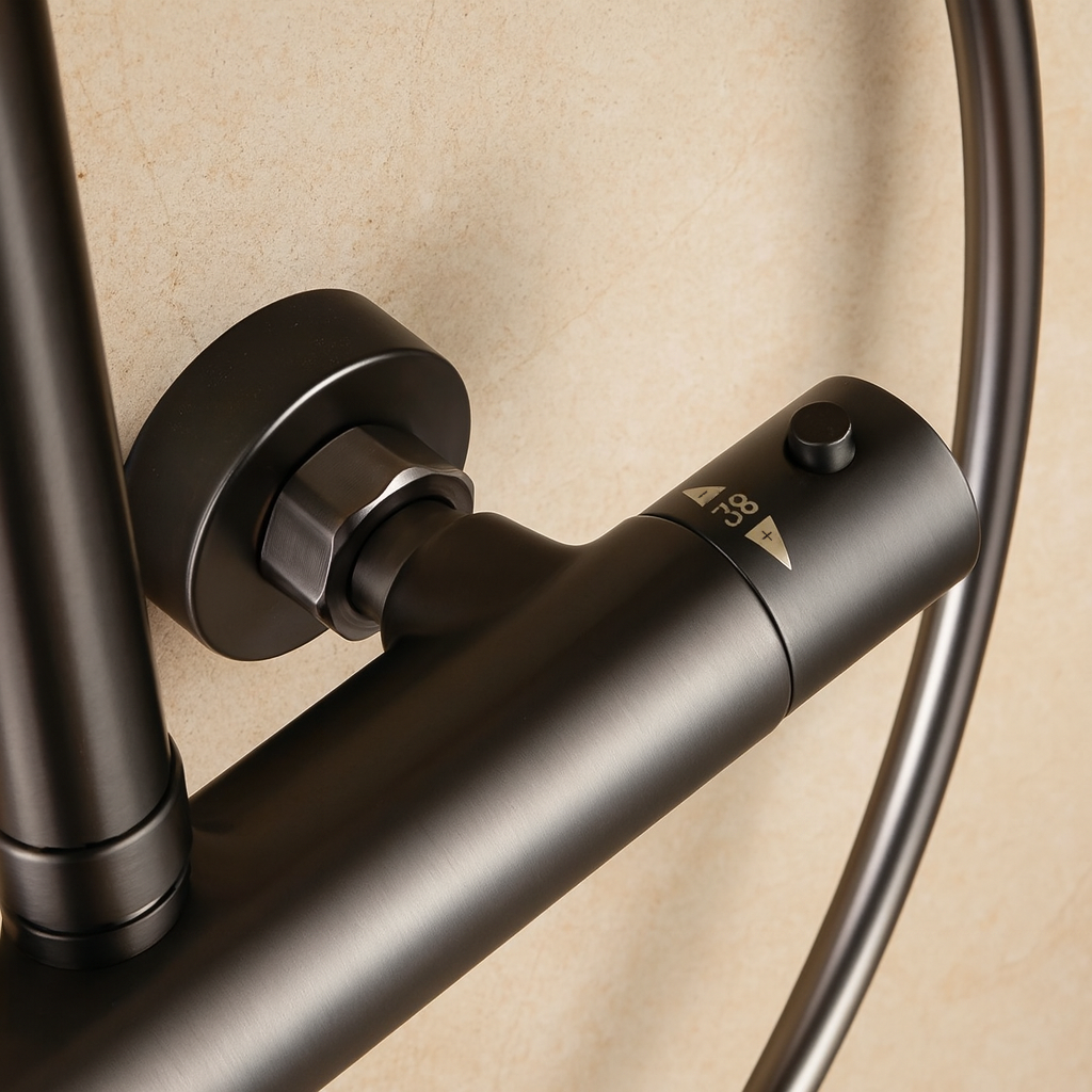 Colonne de douche gris brossé