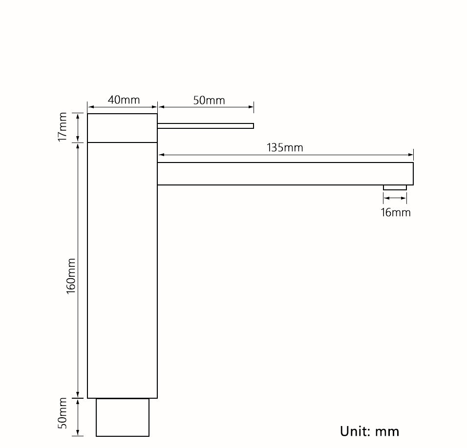 Mitigeur de salle de bain chromé