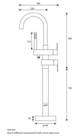 Mitigeur sur pied or rose brossé