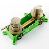 Colonne de douche encastrée or brossé