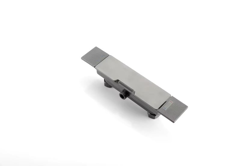 Colonne de douche et bain gris brossé