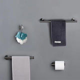 Porte-serviettes / papier WC gris brossé