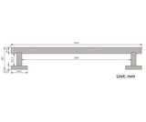 Porte-serviettes noir mate lisse