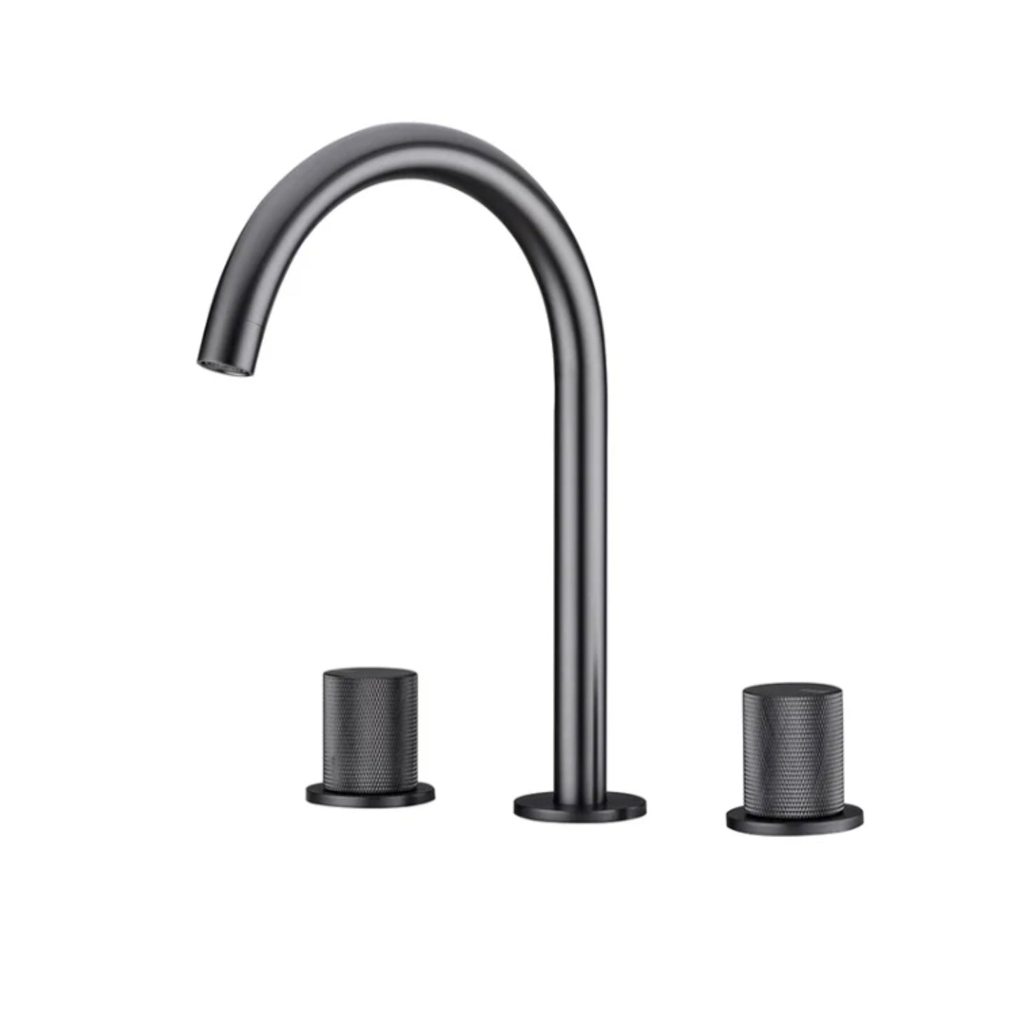 Robinet de salle de bain gris brossé