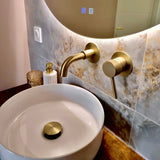 Mitigeur salle de bain encastré or brossé