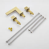 Robinet de salle de bain or brossé