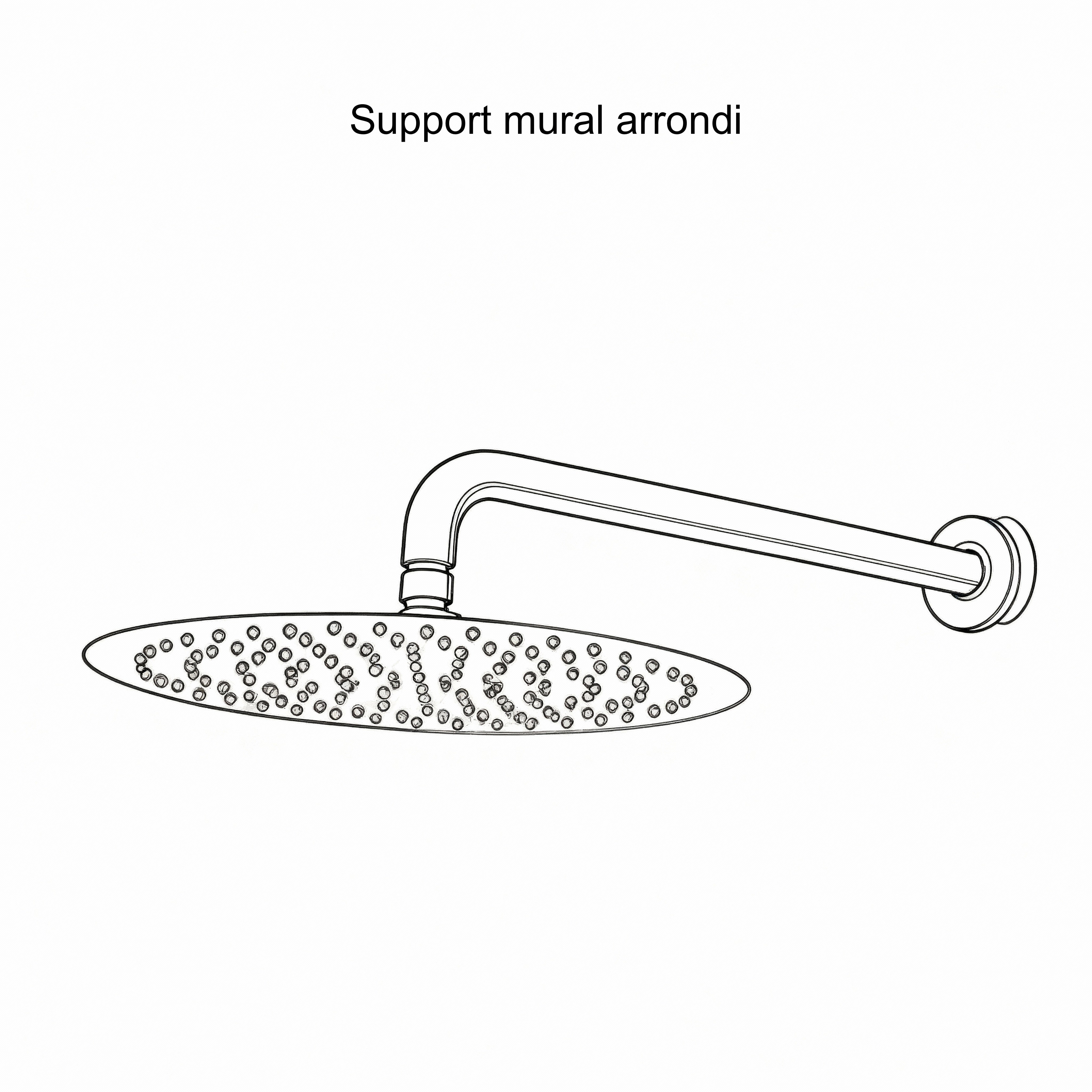 Colonne de douche encastrée or brossé