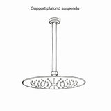 Colonne de douche encastrée or brossé