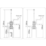 Colonne de douche encastrée or brossé