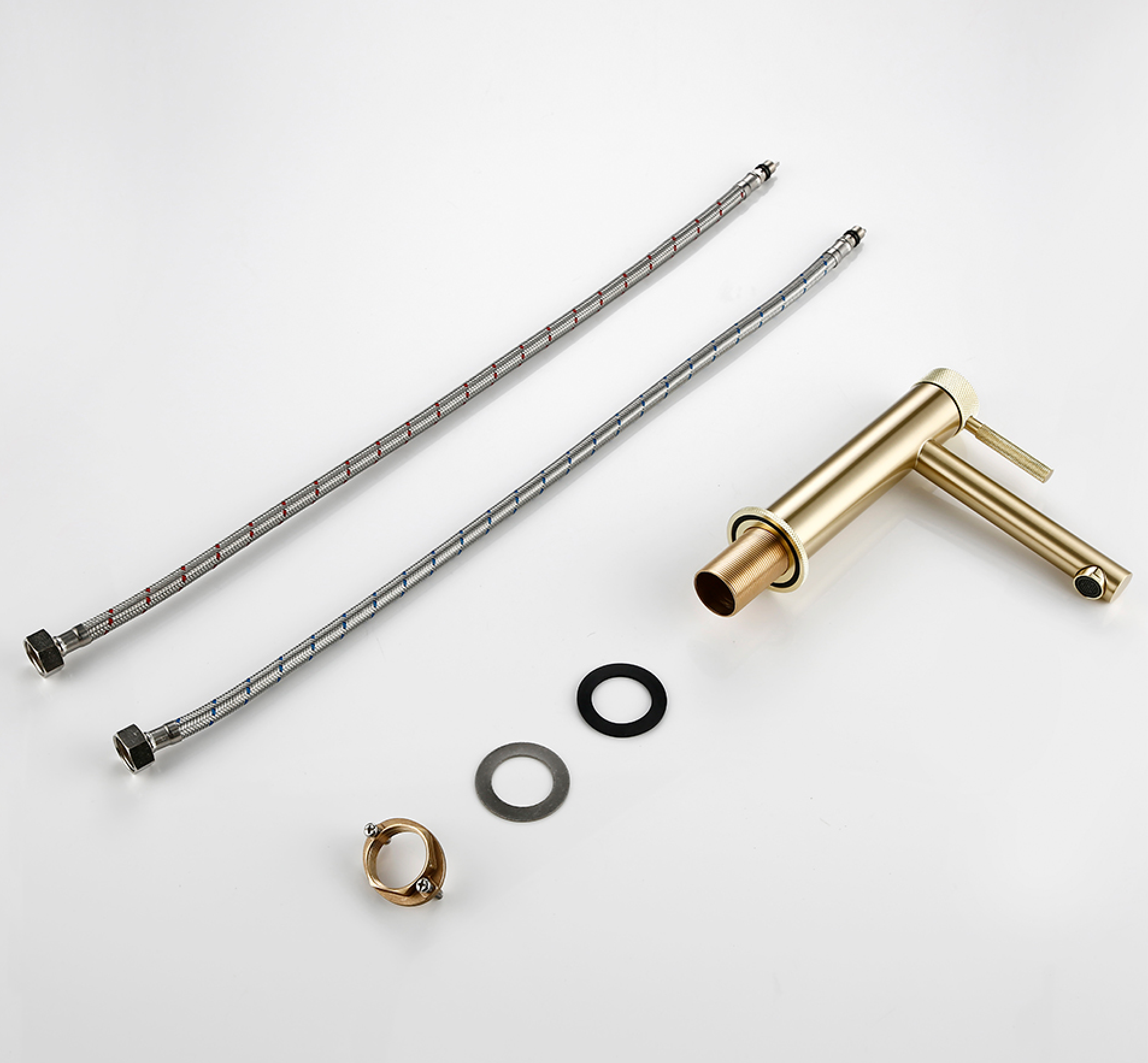 Mitigeur de salle de bain or brossé