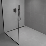 Caniveau de douche gri brossé