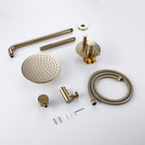 Colonne de douche encastrée or brossé