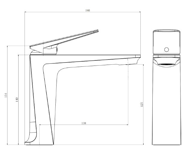 Mitigeur lavabo doré brossé design