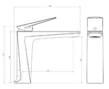 Mitigeur de salle de bain gris brossé