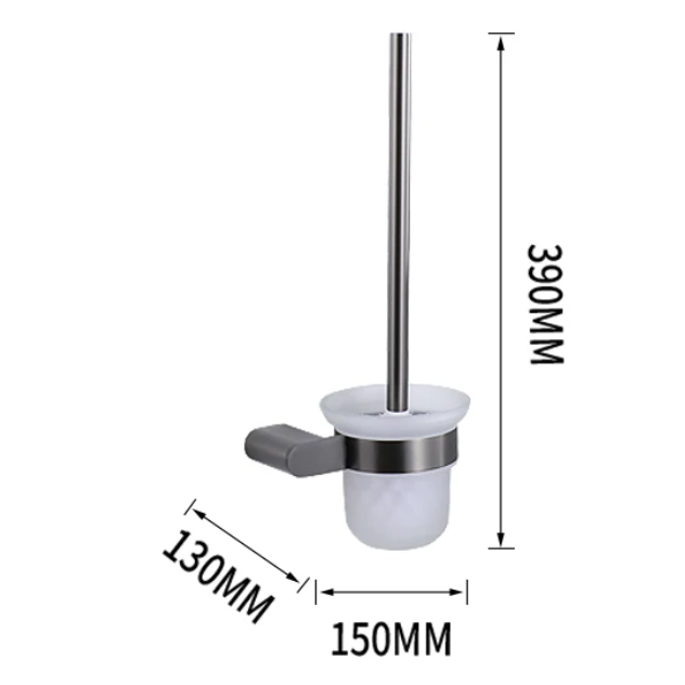 Brosse WC gris brossé