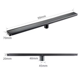 Caniveau de douche gri brossé