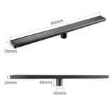 Caniveau de douche gri brossé