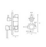 Ensemble de bain encastré or rose brossé