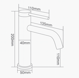 Mitigeur de salle de bain or brossé