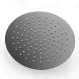 Colonne de bain encastrée gris brossé