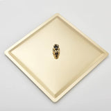 Double colonne de douche encastrée or brossé