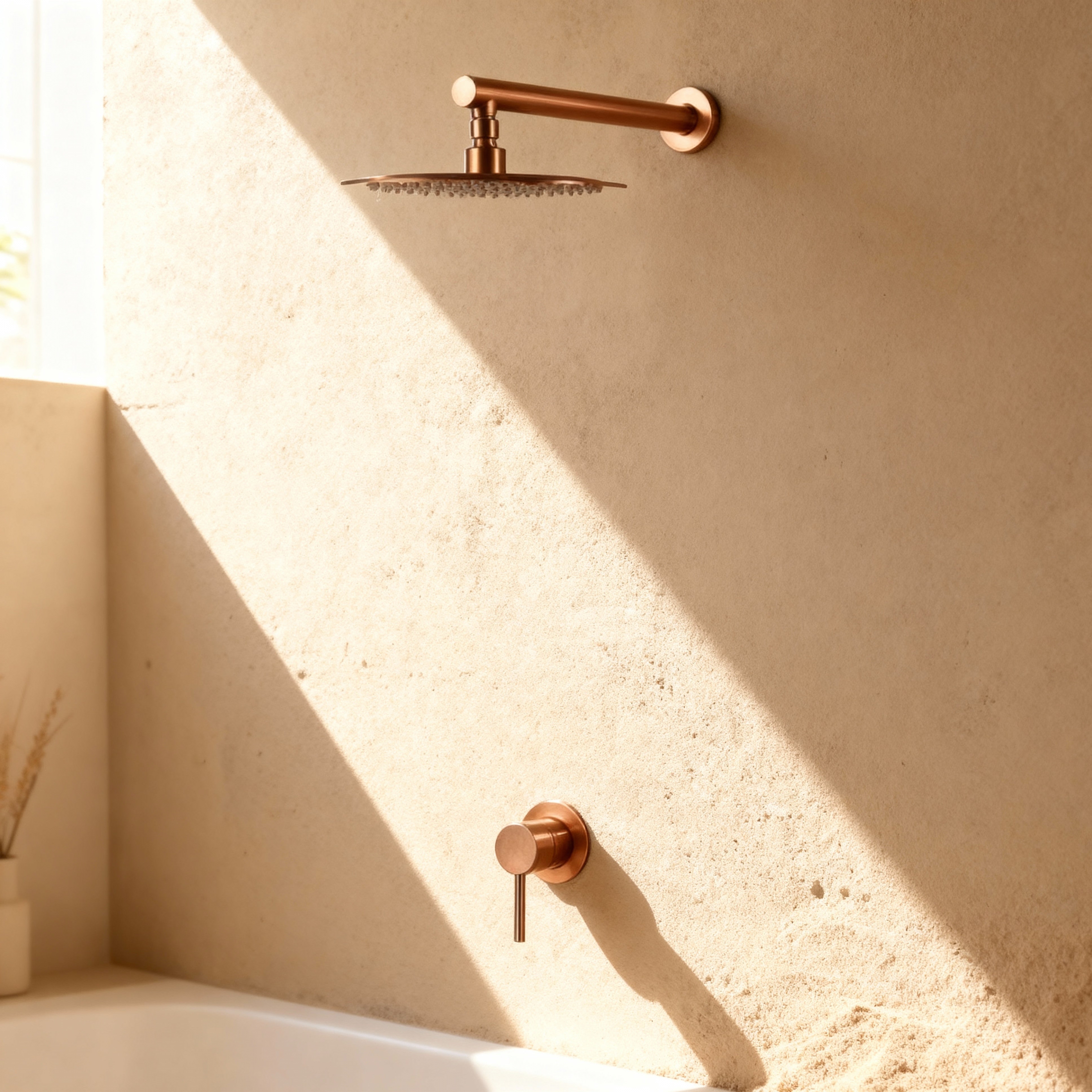 Colonne de Douche encastrée or rose brossé