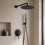 Colonne de douche encastrée noir mate