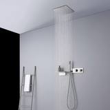 Colonne de douche et bain encastrée chrome