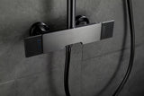 Colonne de douche et bain gris brossé