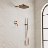 Colonne de douche encastrée or rose brossé