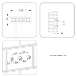 Colonne de douche encastrée or brossé