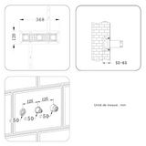 Colonne de douche encastrée gris brossé