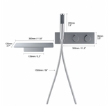 Colonne de douche et bain encastrée chrome