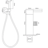 Douchette hygiénique chromée
