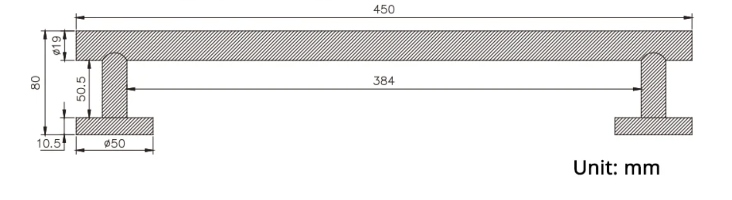 Porte serviettes noir mate strié