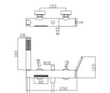 Mitigeur de baignoire or rose brossé