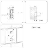 Colonne de douche encastrable noir mat