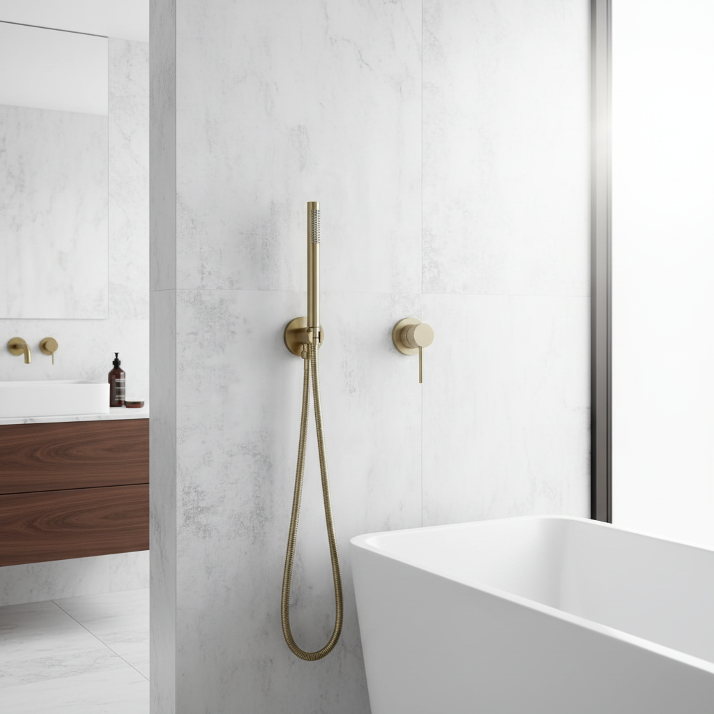 Douchette à main or brossé