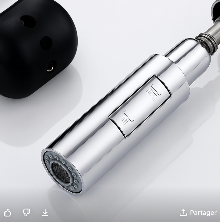 Mitigeur de cuisine avec douchette chrome