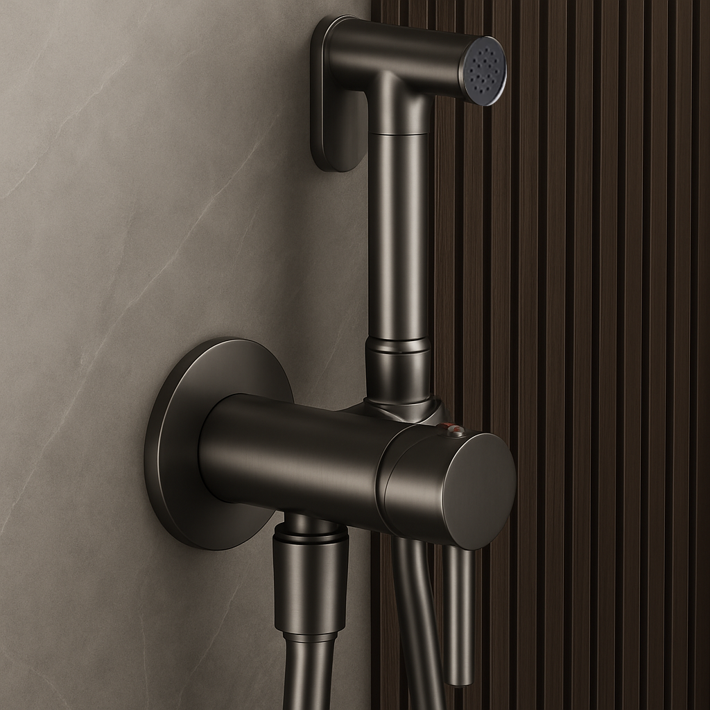 Douchette à main gris brossé