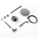 Colonne de bain encastrée gris brossé