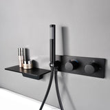 Colonne de douche et bain encastrée noir mate