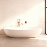 Ensemble de bain encastré or rose brossé