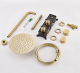 Colonne de douche encastrée or brossé