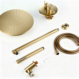 Colonne de douche or brossé