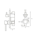 Kit bain douche encastré or brossé
