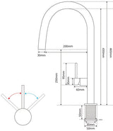 Mitigeur de cuisine avec douchette chrome
