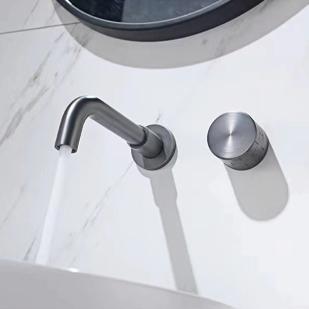 Mitigeur salle de bain encastré gris brossé