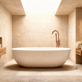 Mitigeur sur pied or rose brossé